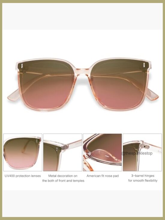 Vintage Style Sunglasses with Plastic Frame and UV400 Protection main image 6